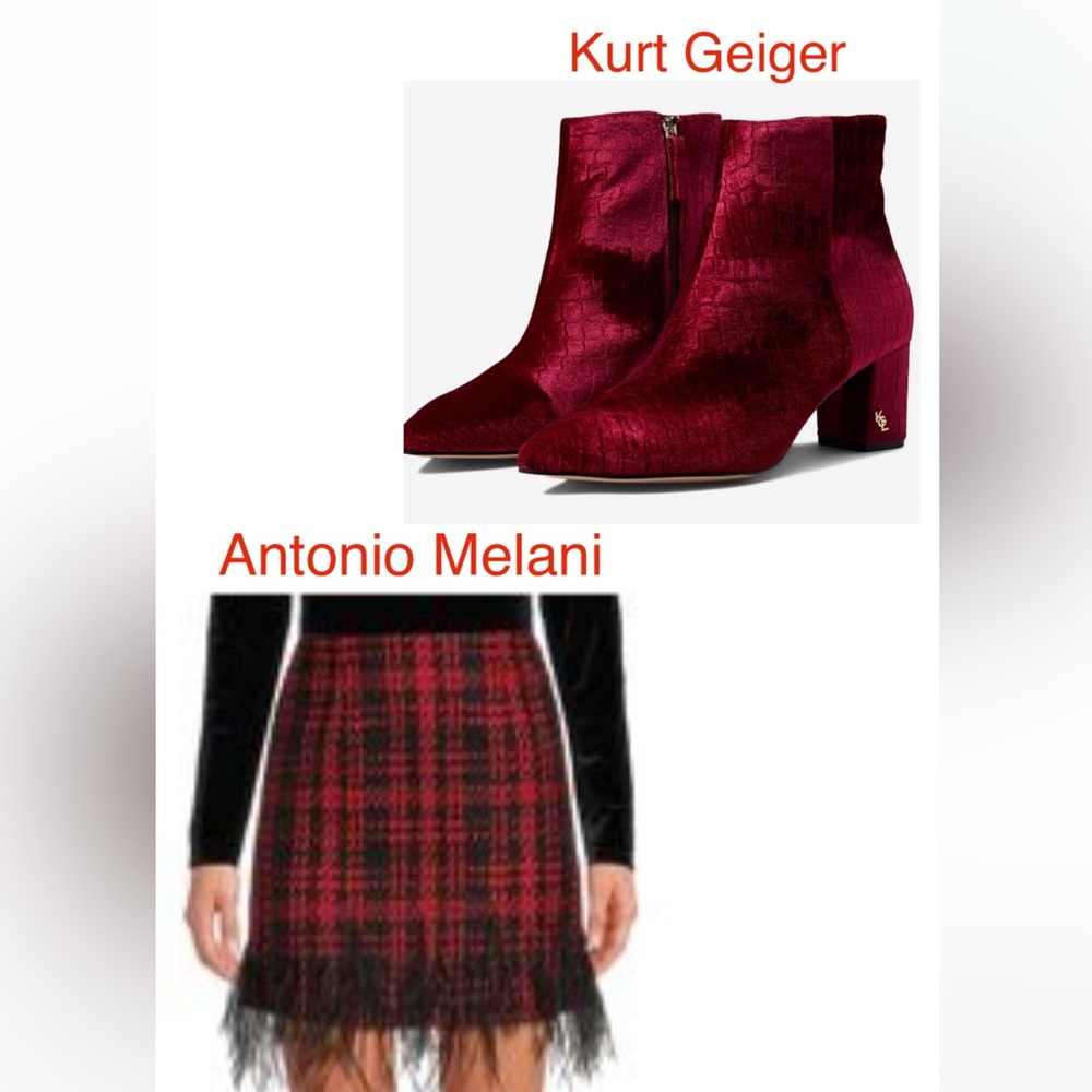 Bundle Kurt Geiger boots and Skirt Antonio Melani new in film